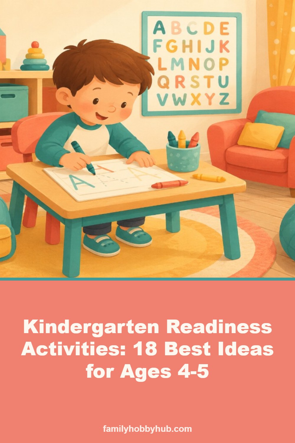 Pinterest pin: Kindergarten Readiness Activities: 18 Best Ideas for Ages 4-5