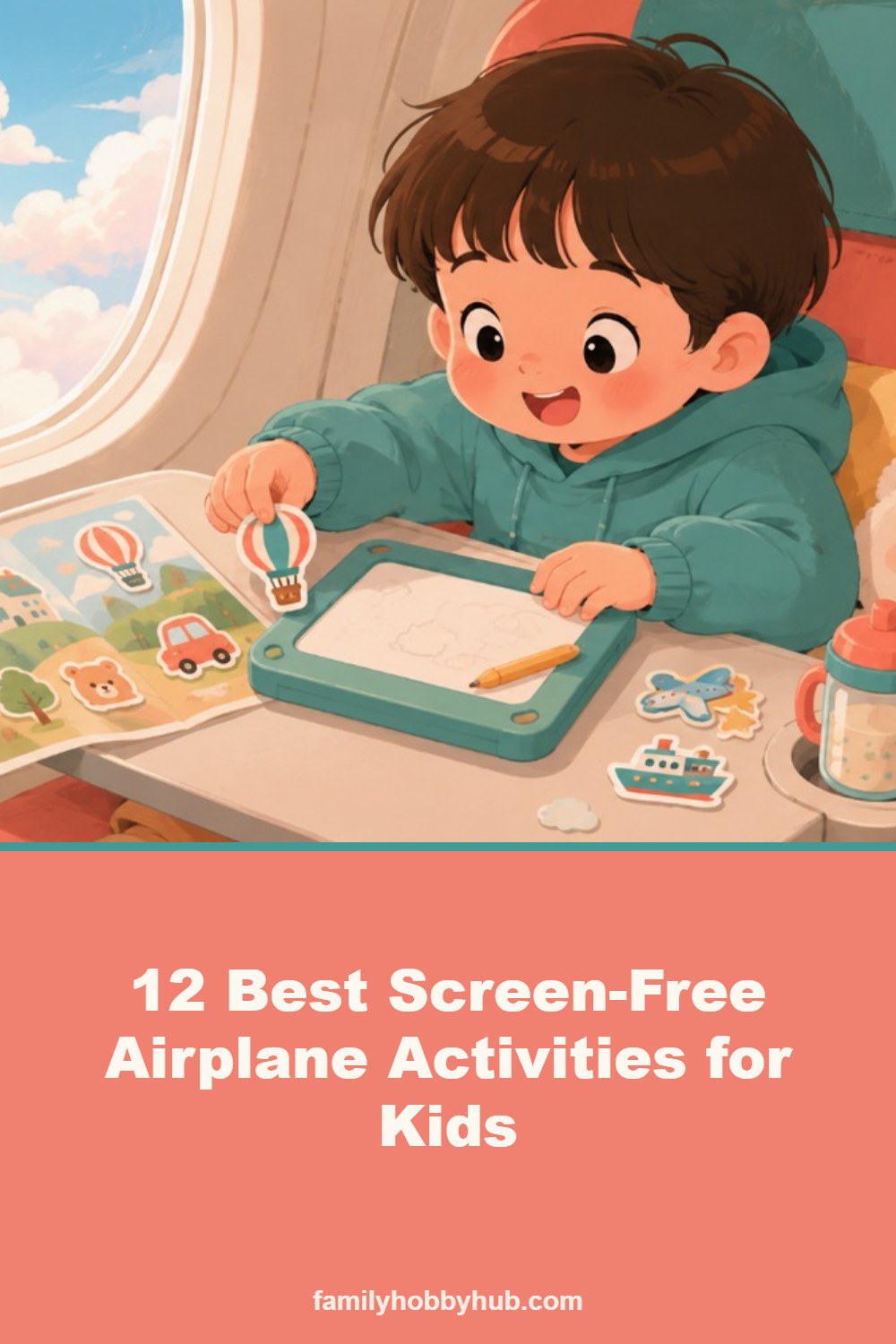 Pinterest pin: 12 Best Screen-Free Airplane Activities for Kids