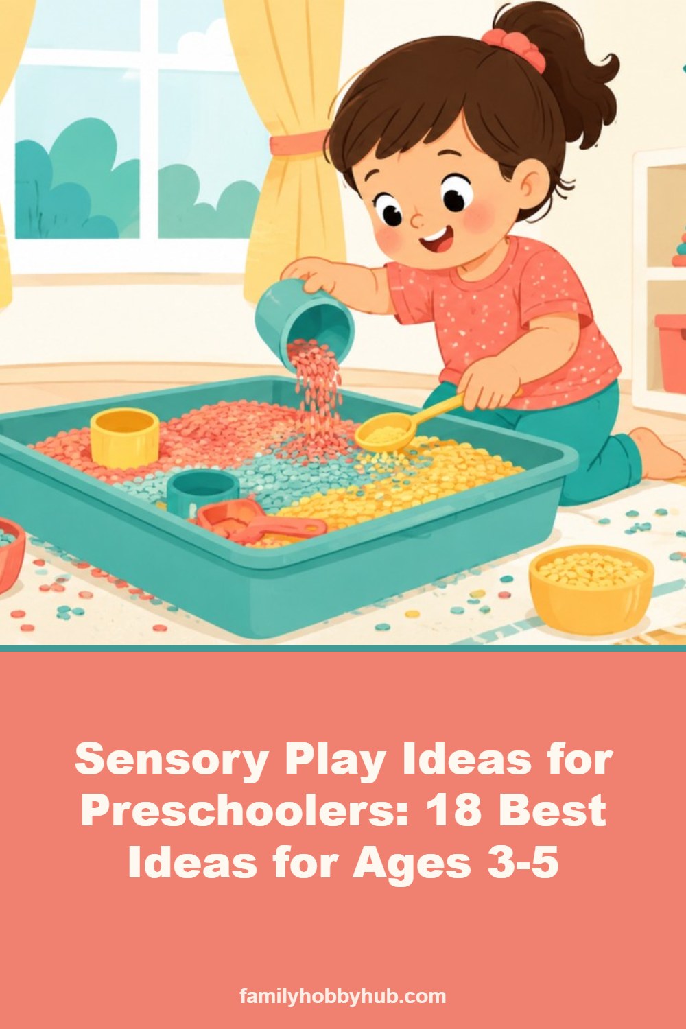 Pinterest pin: Sensory Play Ideas for Preschoolers: 18 Best Ideas for Ages 3-5